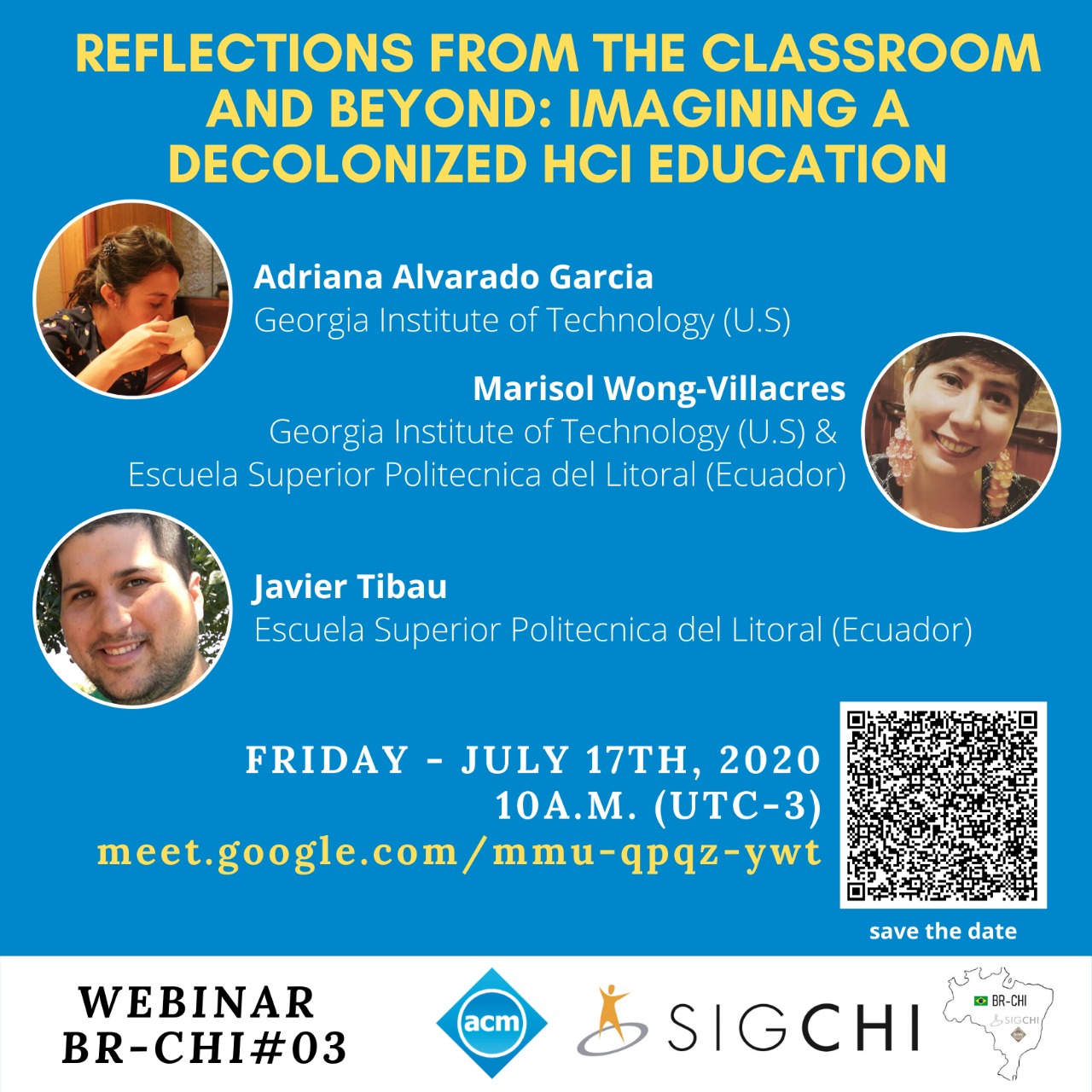 Webinar #003: “Reflections from the Classroom and Beyond: Imagining a Decolonized HCI Education”