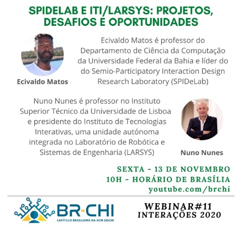 Webinar #011: “SPIDeLab e ITI/LARSyS: projetos, desafios e oportunidades”