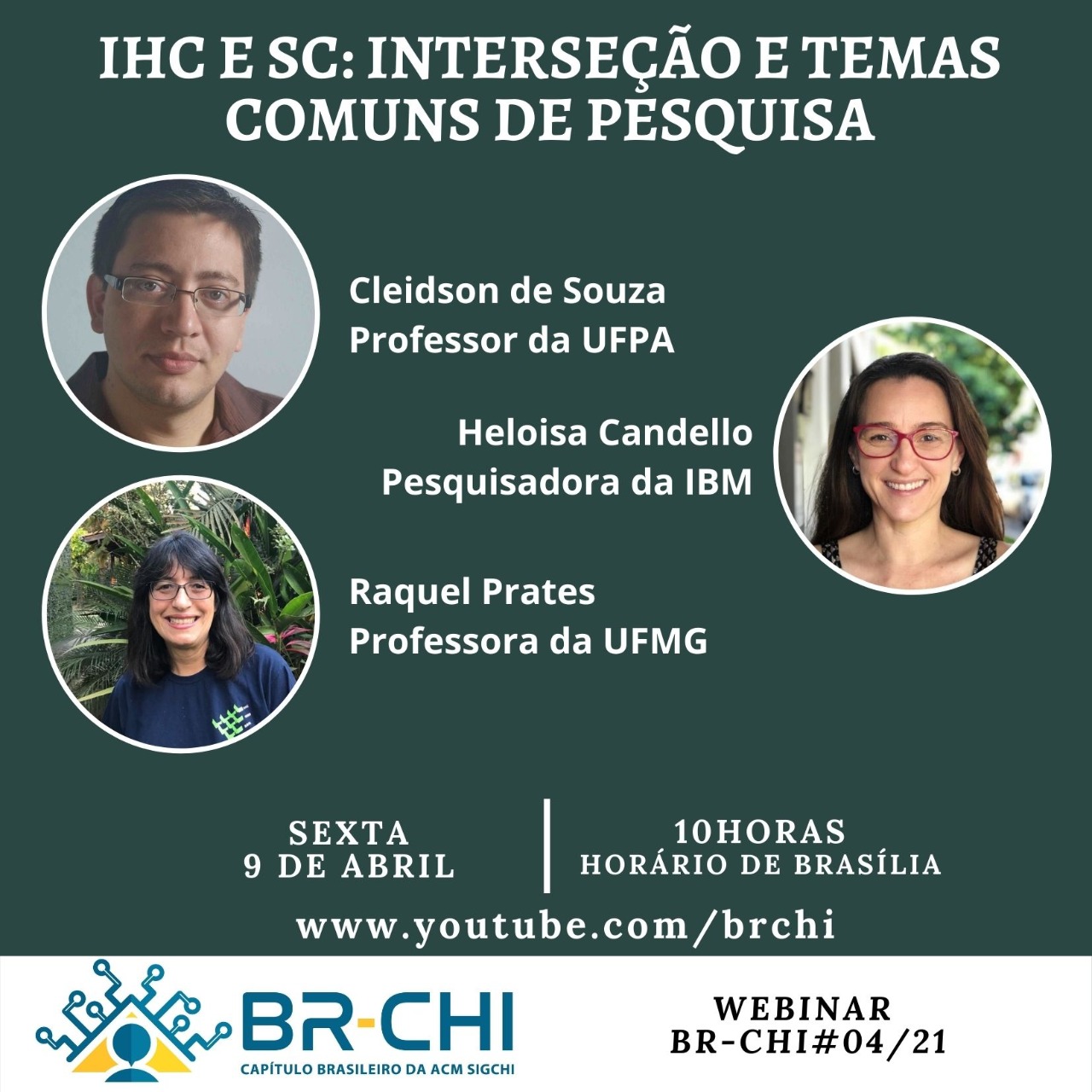 Webinar #04/2021: “Interação Humano-Computador e Sistemas Colaborativos: Interseção e temas comuns de pesquisa”